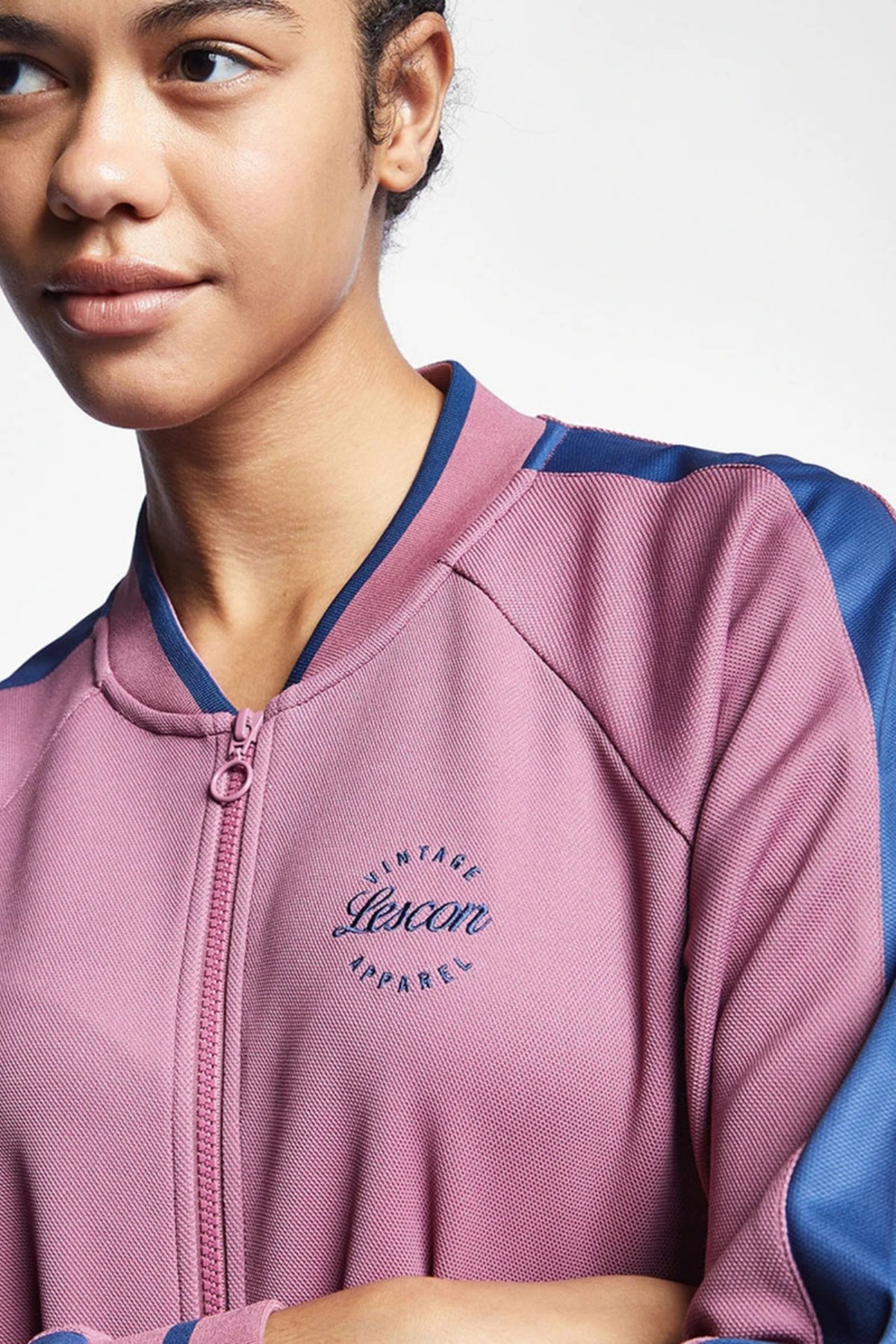 Lescon Fermuarlı Kadın Mürdüm Spor Sweatshirt