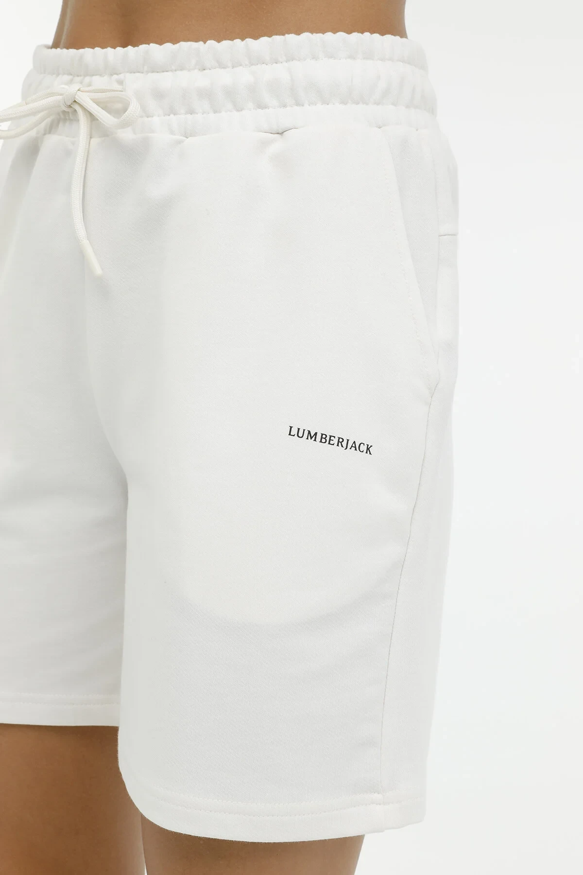 Lumberjack W-CT144 Basic Short 3FX Ekru Kadın Şort 101349495