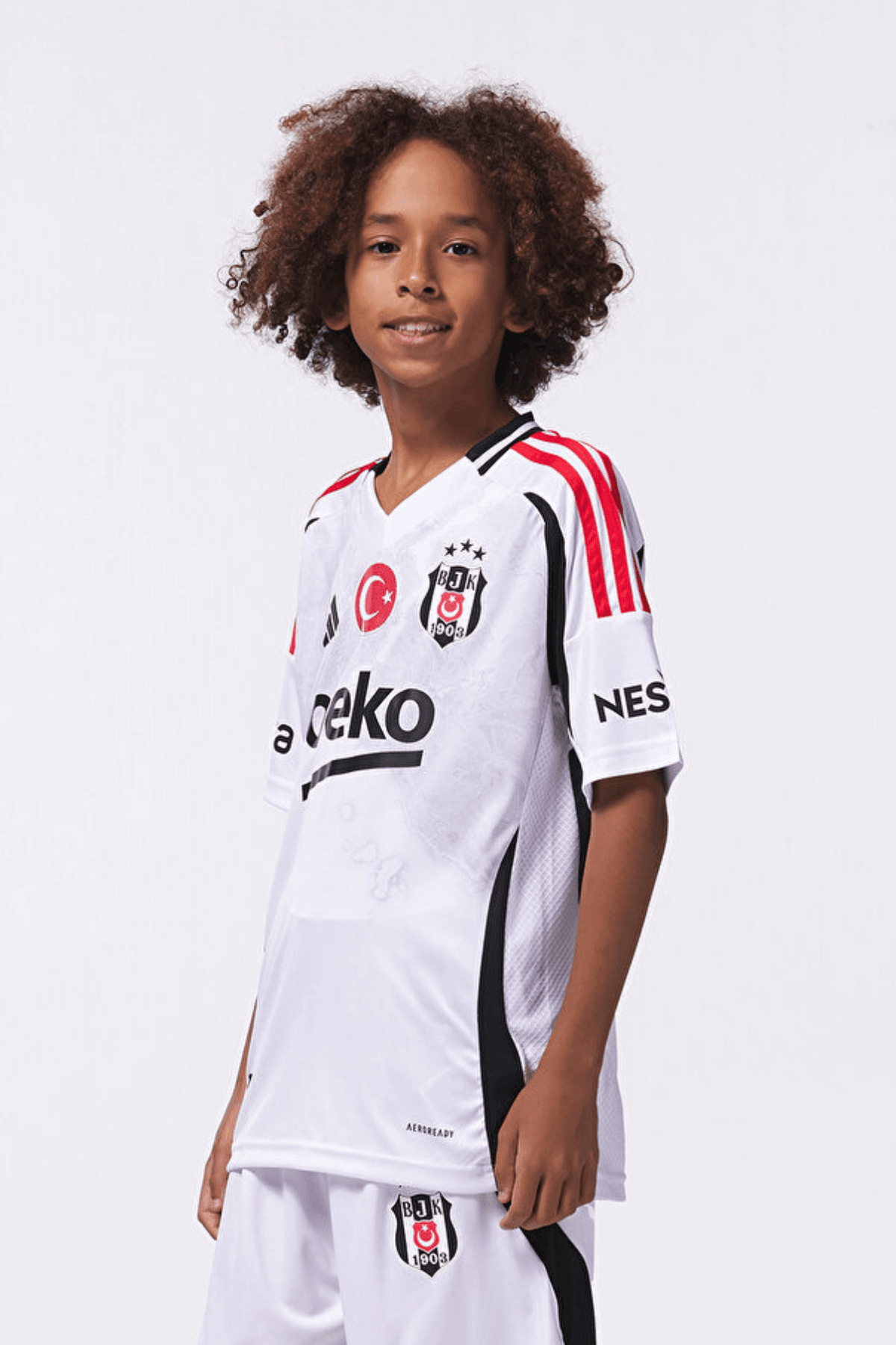 Beşiktaş J.K. Adidas 3 Çocuk Beyaz Futbol Forma IT1475