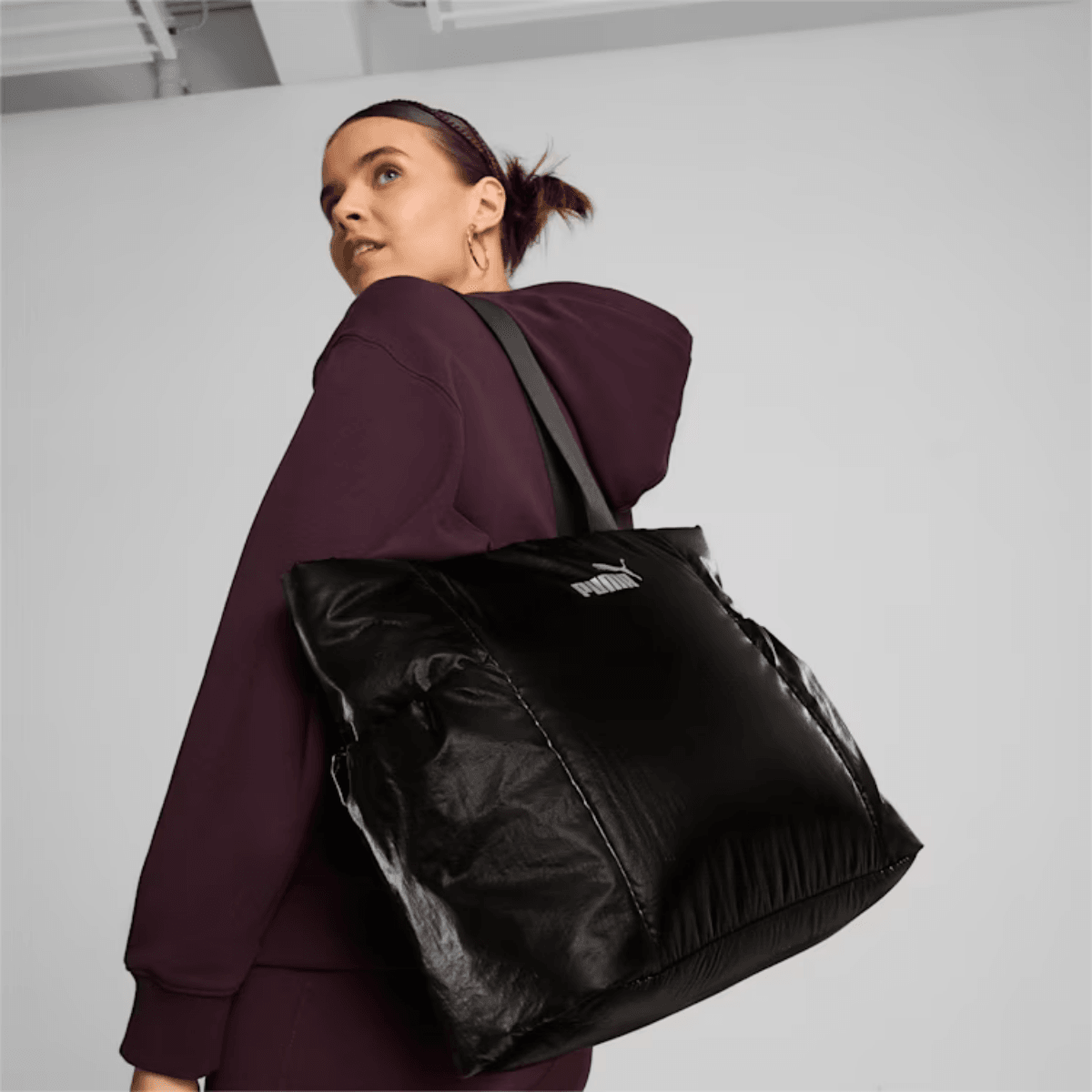 Puma Core Up Large Shopper Kadın Siyah Omuz Çantası