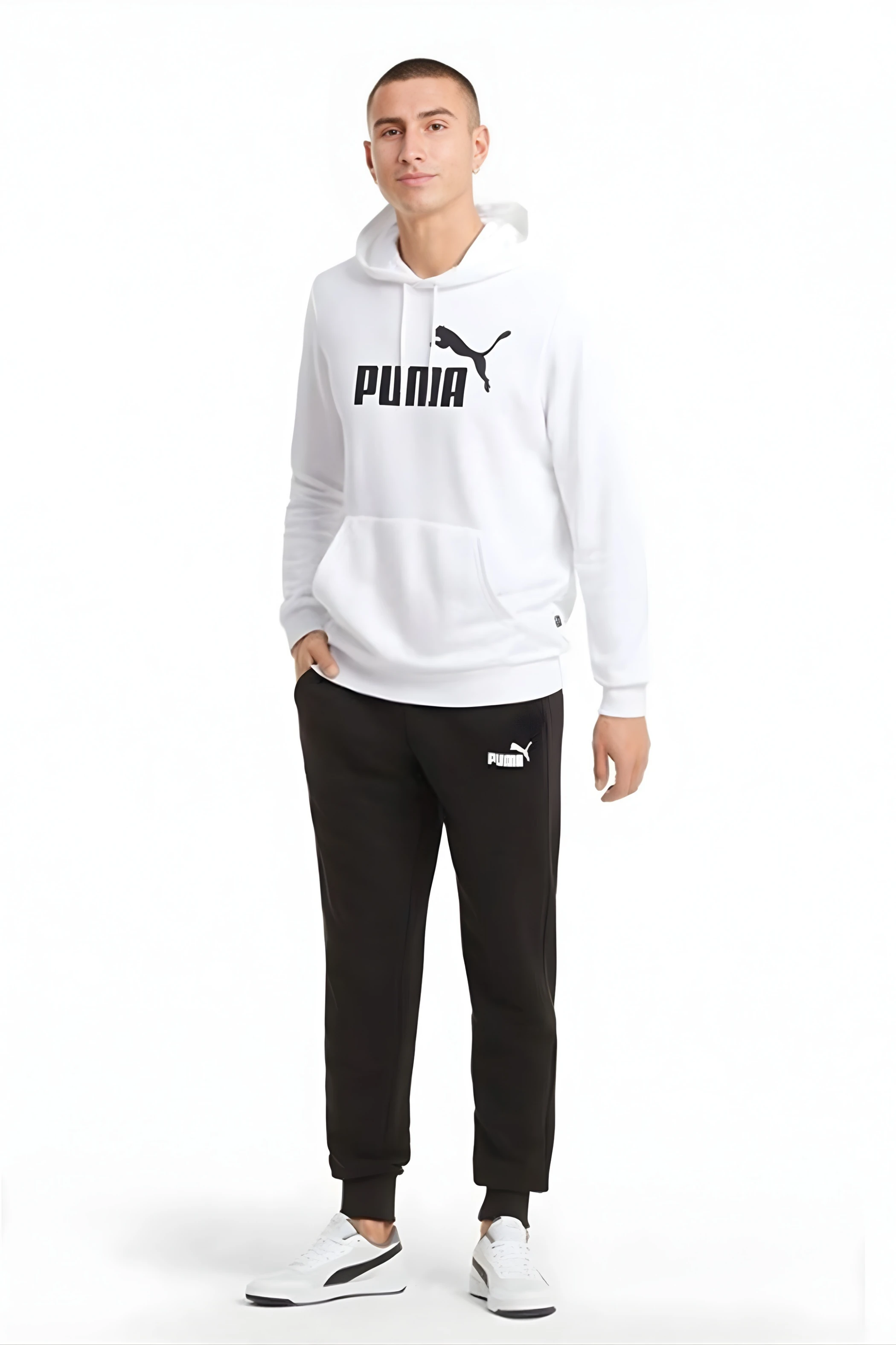 Puma Essential Big Logo Gri Erkek Sweatshirt