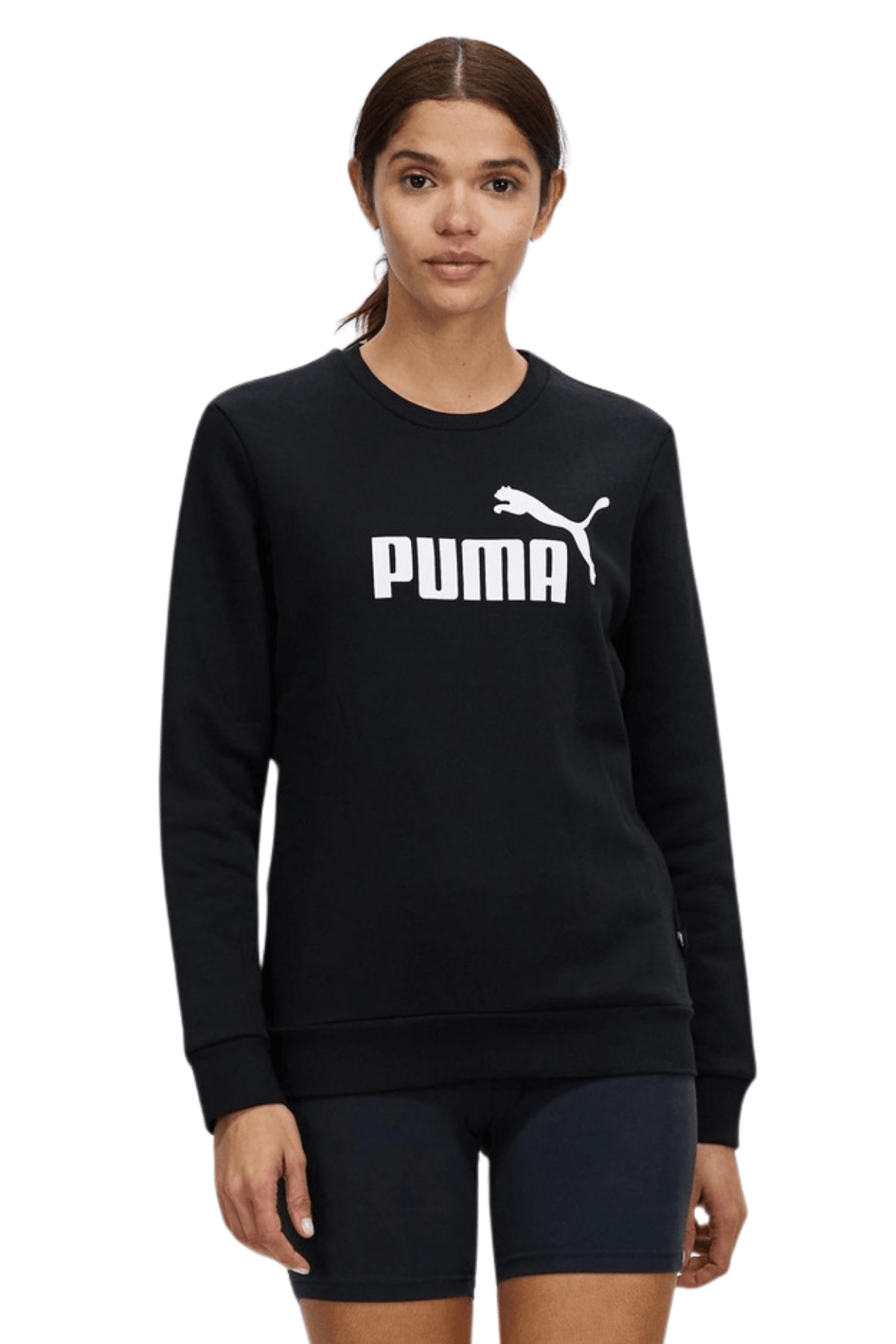 Puma Ess Logo Kadın Siyah Sweatshirt