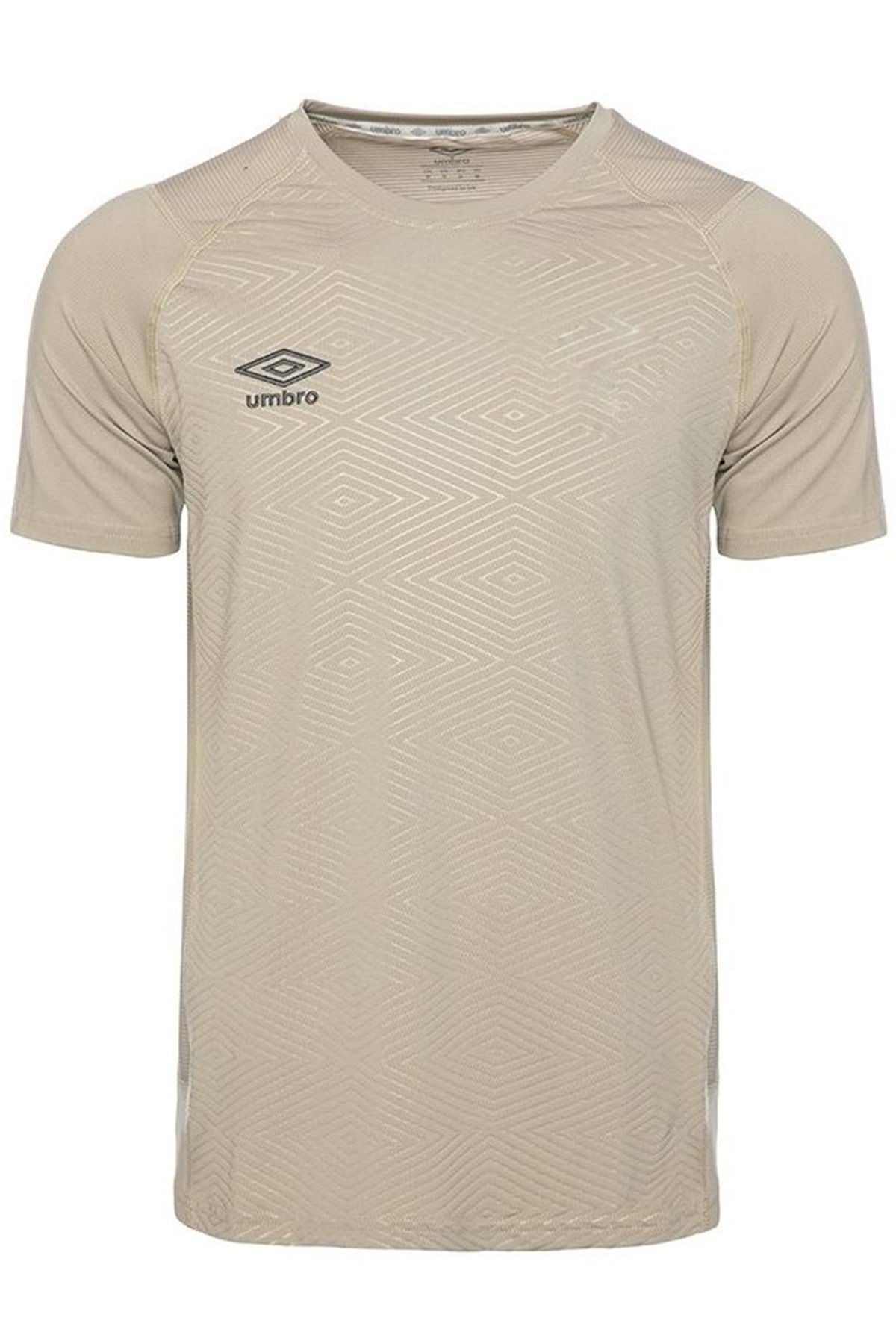 Umbro Erkek Gri Bej T-Shirt Tf-0167 Kısa Kol Spor Tişört