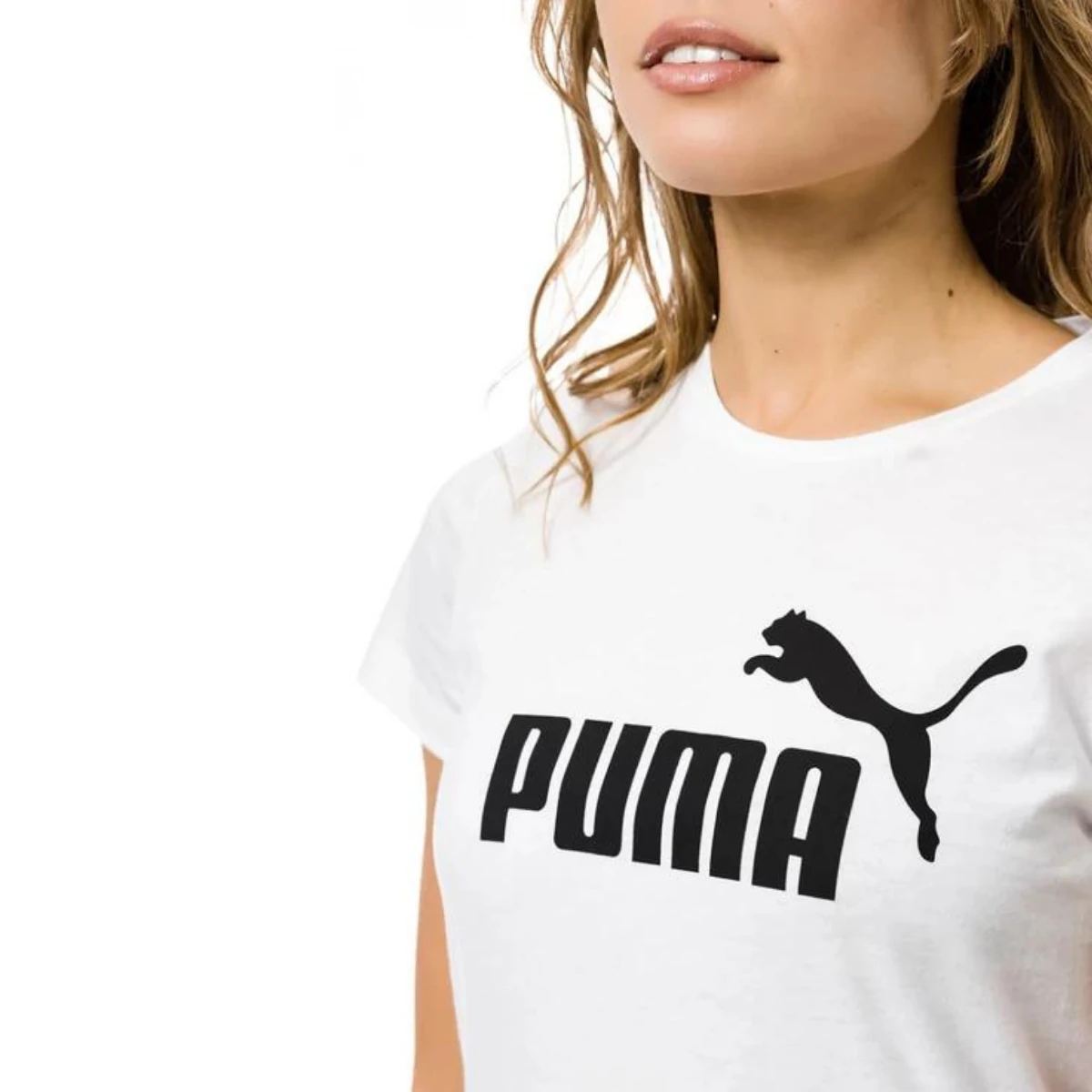 Puma Essential Logo Tee Kadın Beyaz Günlük Stil Tişört