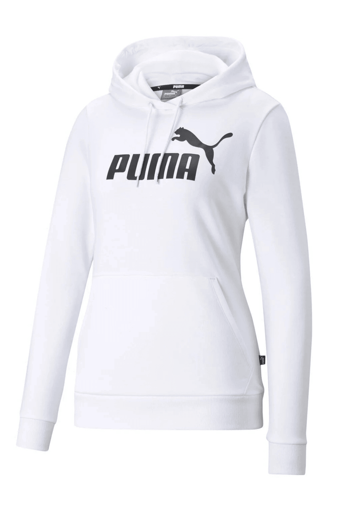 Puma Kadın Kapşonlu Ess Logo Hoodie Beyaz Siyah Sweatshirt