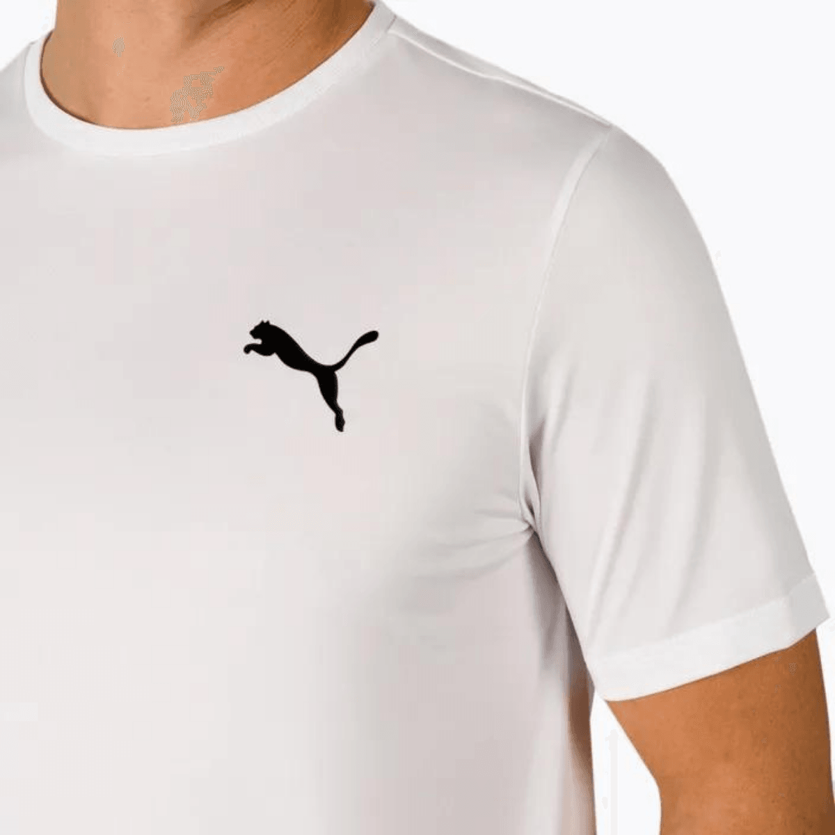 Puma Active Small Logo Tee Erkek Beyaz Tişört
