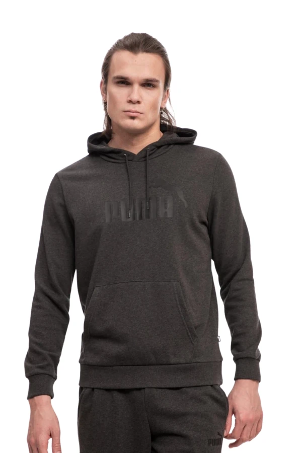 Puma Essential Big Logo Gri Erkek Sweatshirt - gri