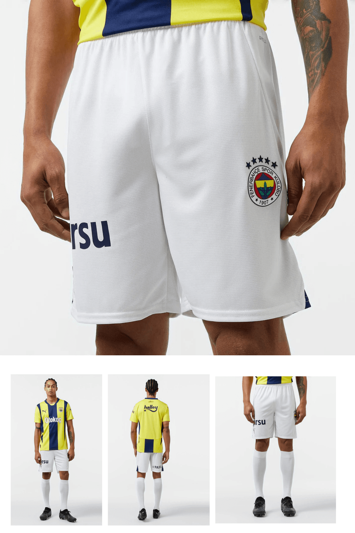 Fenerbahçe Puma 2024/25 Erkek Beyaz Futbol Şortu 77538204