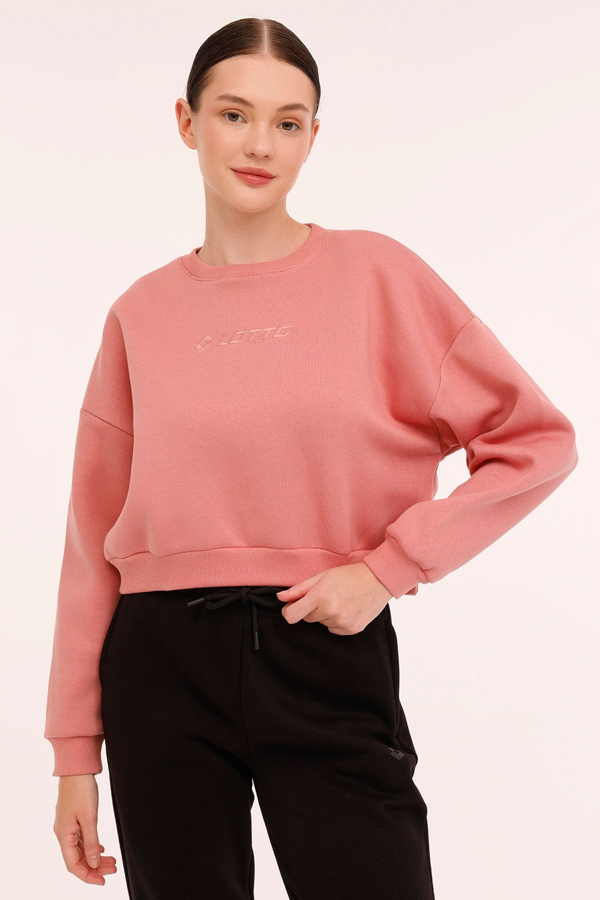 Lotto W-Leblanc C Neck SWT 4PR Pembe Kadın Sweatshirt