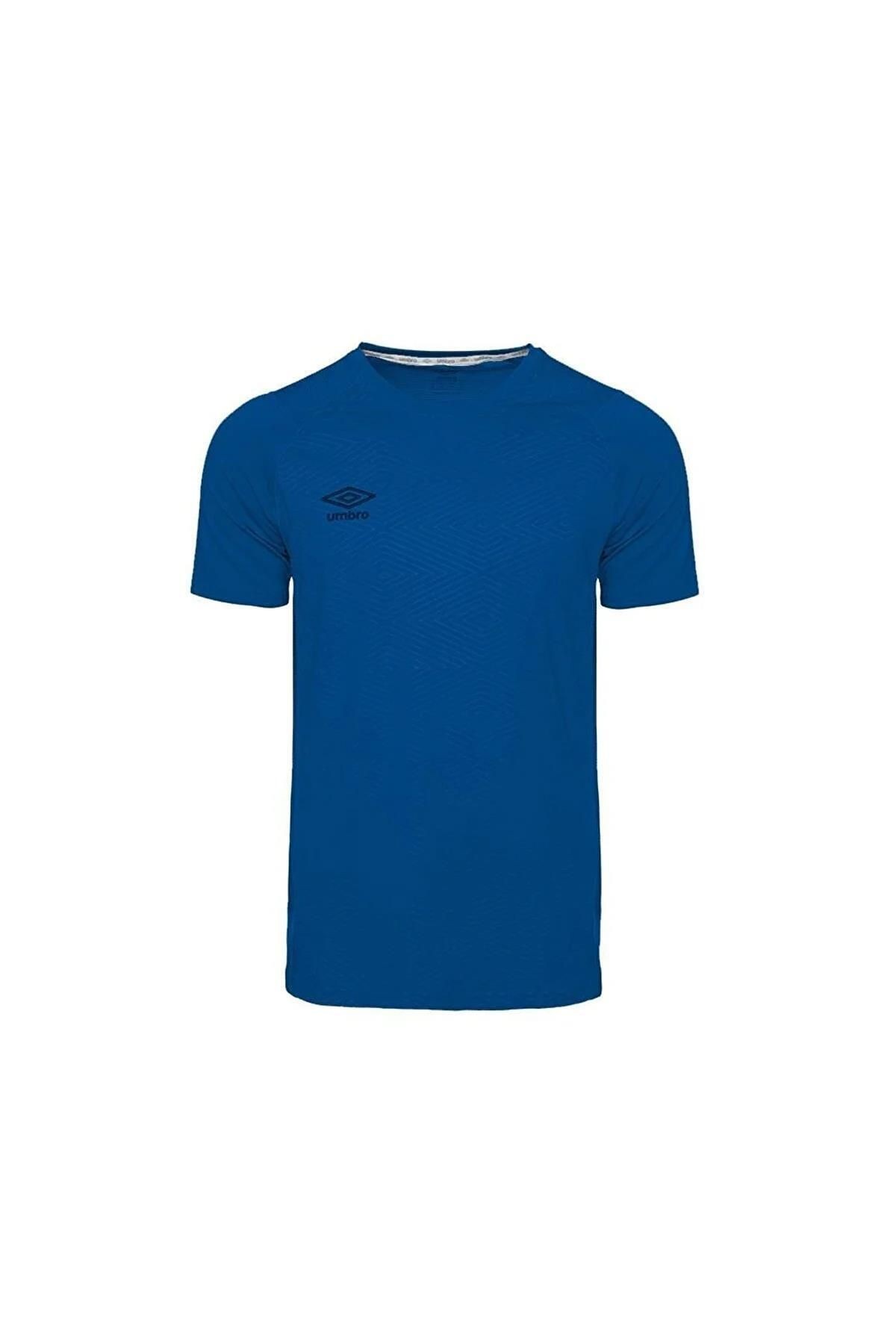 Umbro Saks Mavi Solo Training Erkek Bisiklet Yaka Tişört
