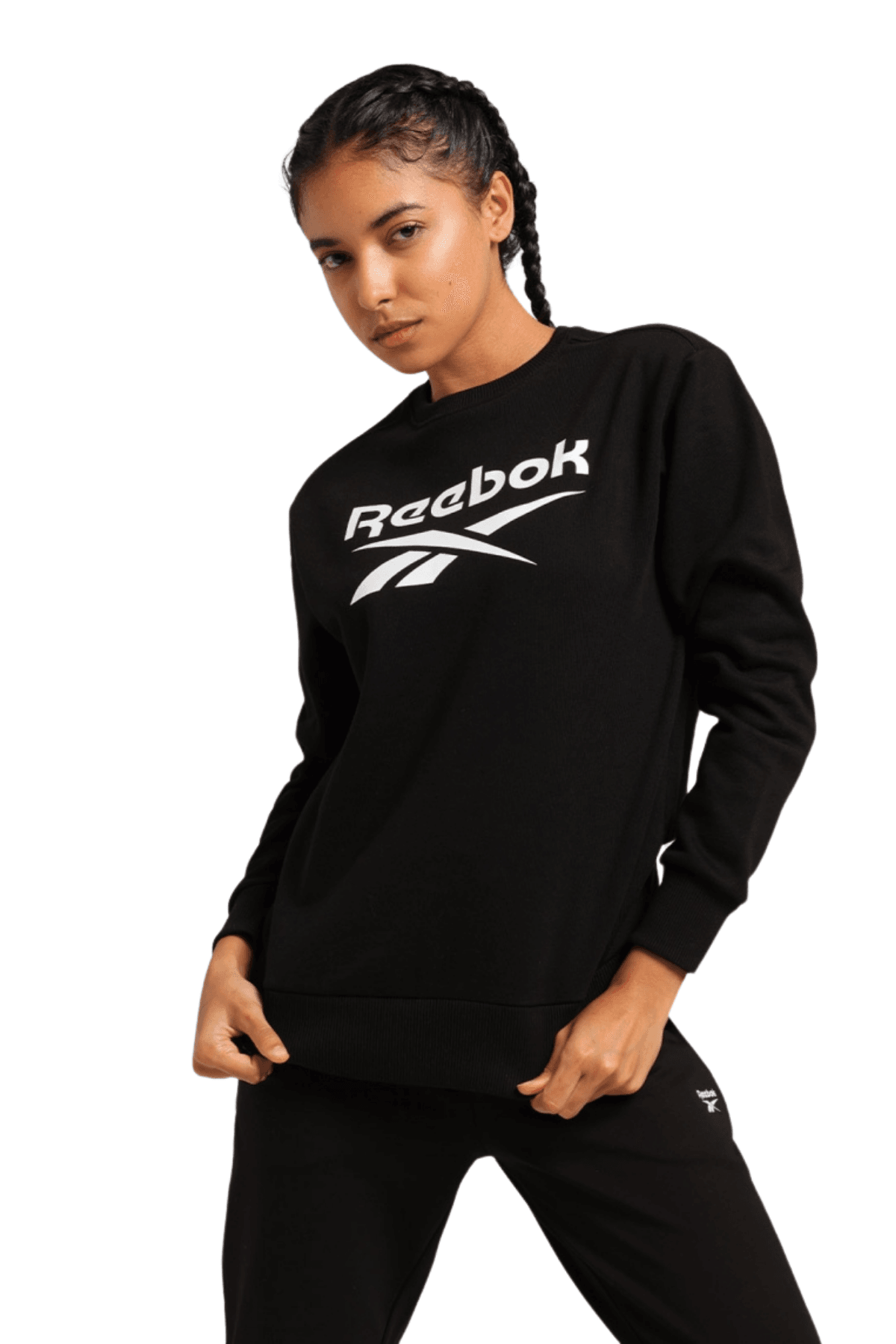 Reebok Ri bl fleece crew siyah kadın sweatshirt