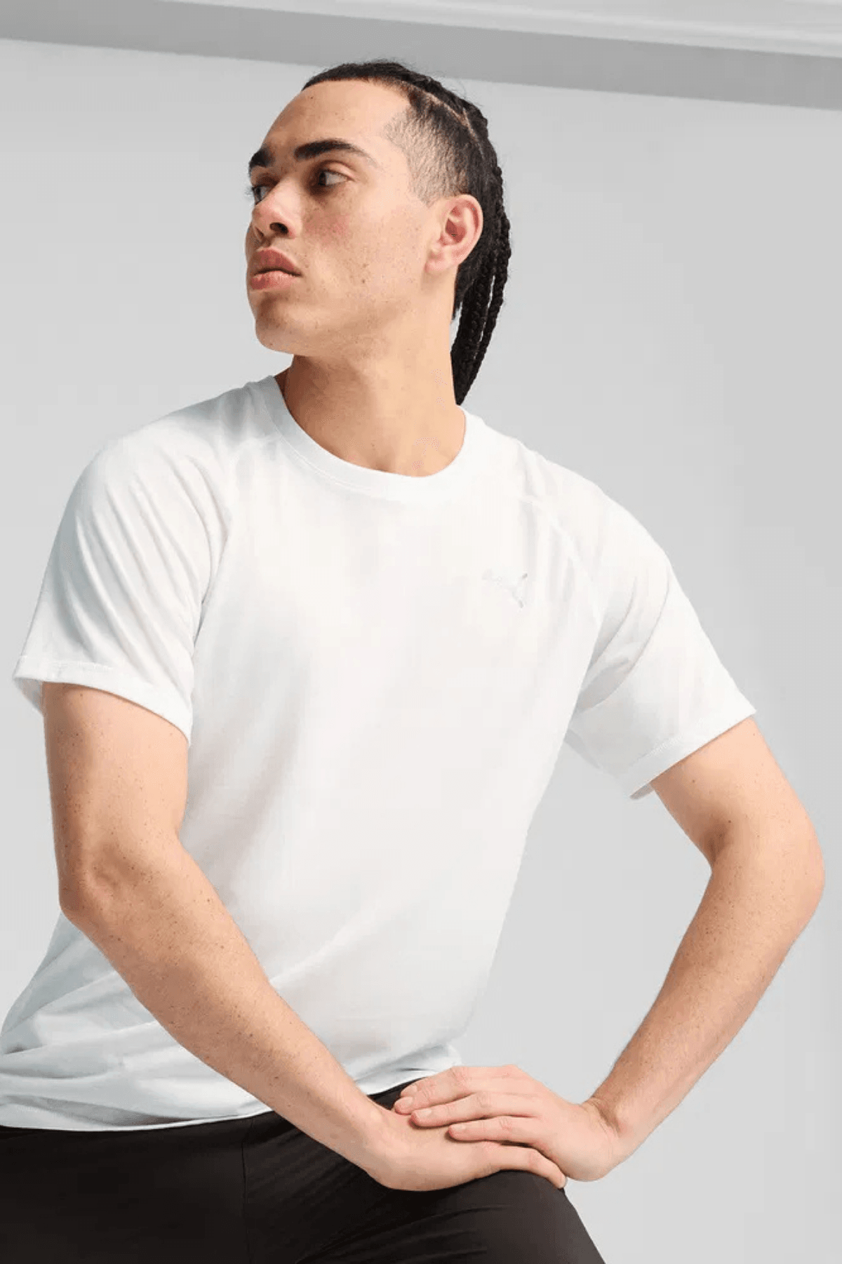 Puma Run Velocity Tri-Blend Beyaz Erkek Tişört