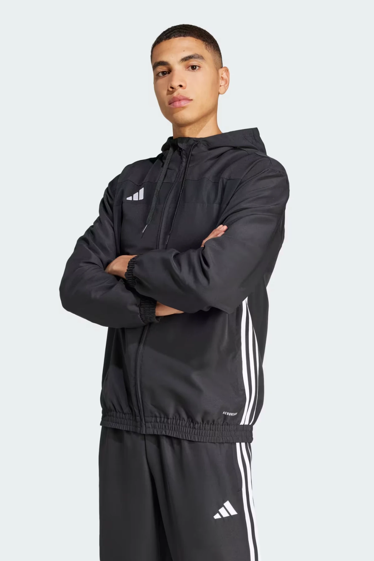 Adidas Tiro 25 Essentials Woven Siyah Kapşonlu Antrenman Ceket JC5435