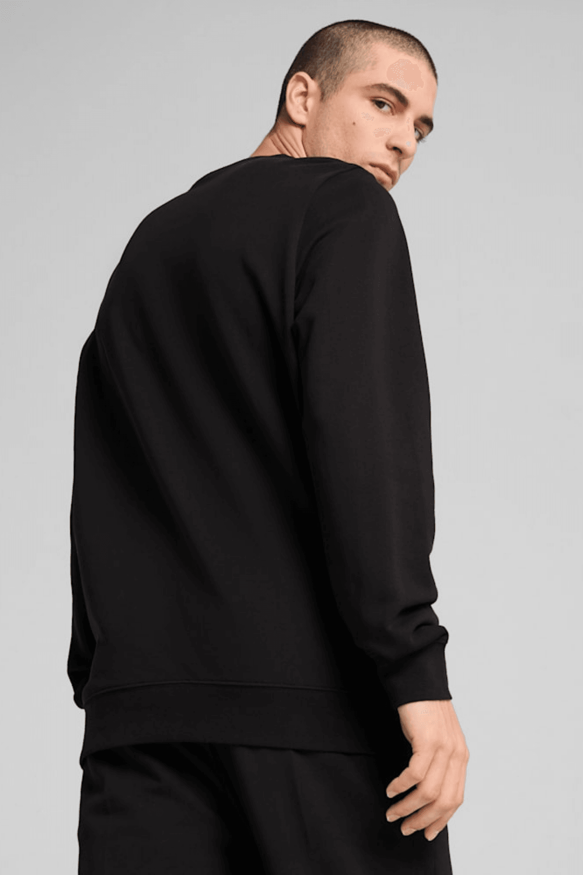 Puma Essentials Elevated Crew Siyah Erkek Sweatshirt