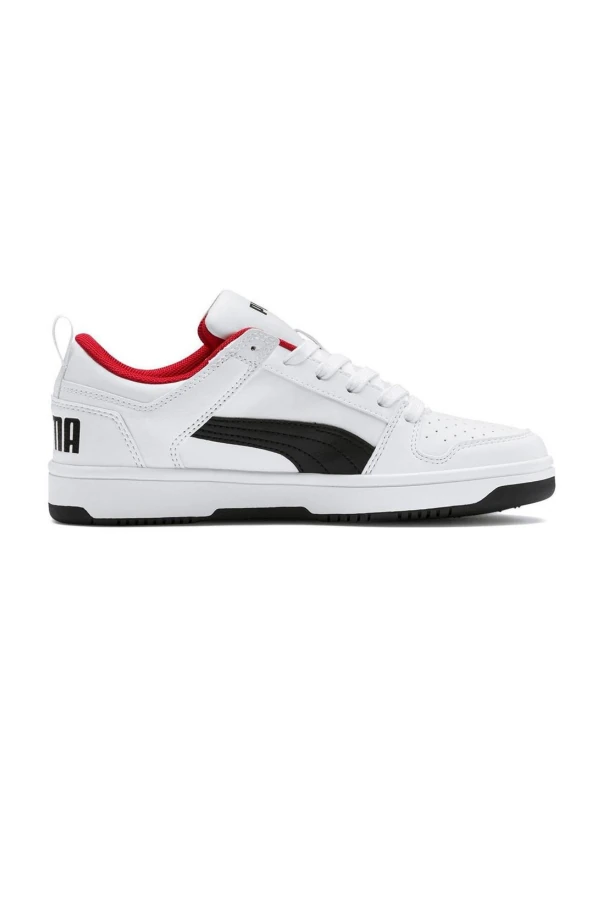 Puma Rebound Layup Lo Sl Jr Beyaz Kadın Sneaker - beyaz - kırmızı
