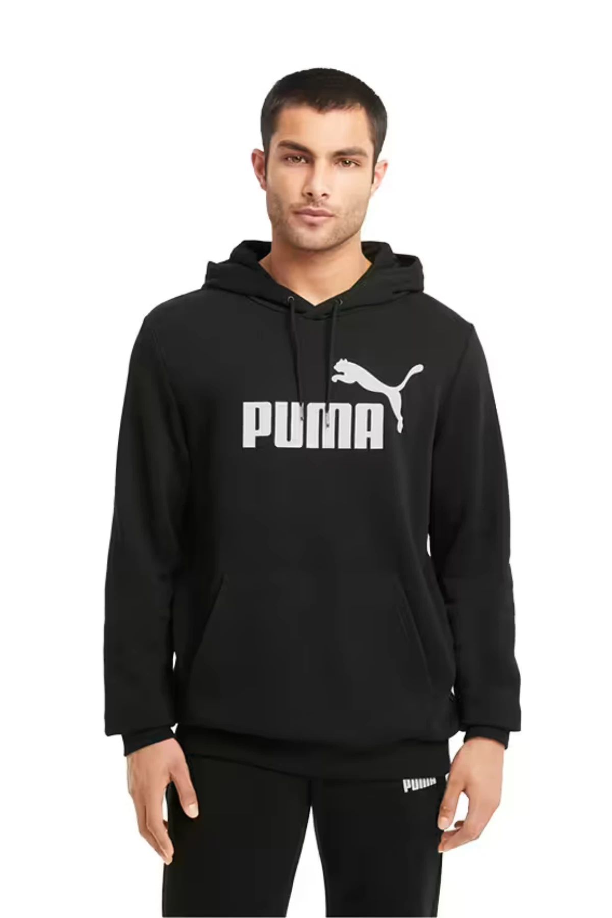Puma Essential Big Logo Gri Erkek Sweatshirt - sİYAH