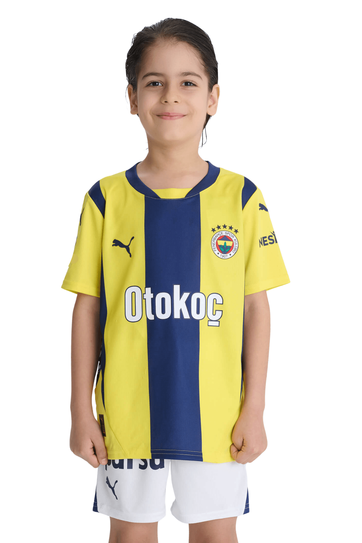 Fenerbahçe Puma 2024/25 İç Saha Çocuk Sarı Futbol Forma Takımı 77536501