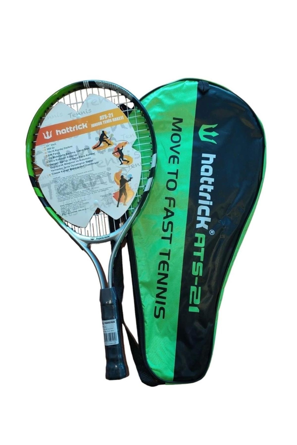 Hattrıck Junıor Yeşil Siyah 21 Inch Tenis Raketi