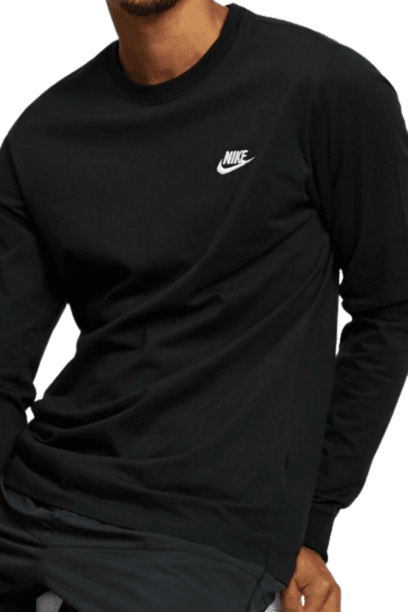 Nike M Nsw Club Tee Erkek Siyah Sweatshirt