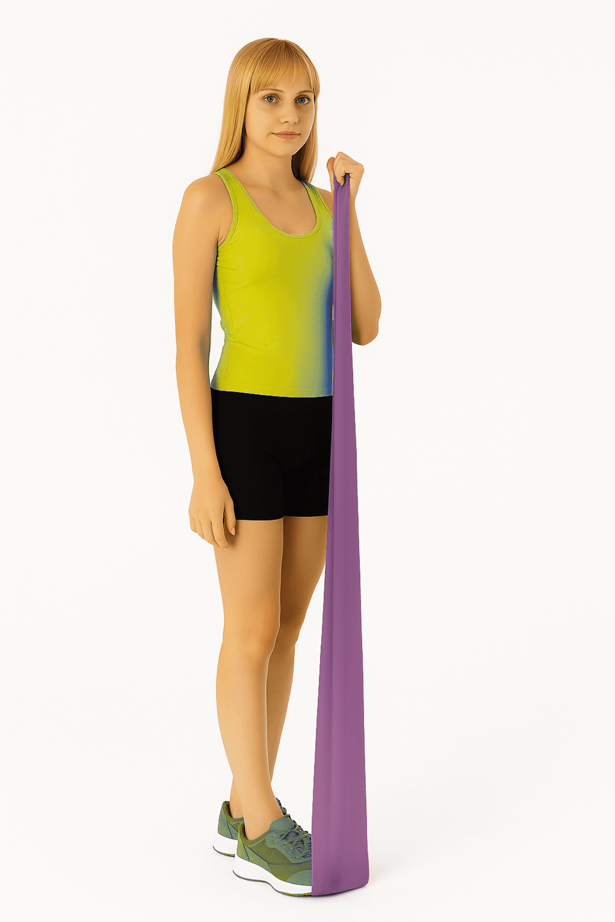 Povit Pilates Lastiği Mor - Orta Seviye Direnç Lastiği LKS 08