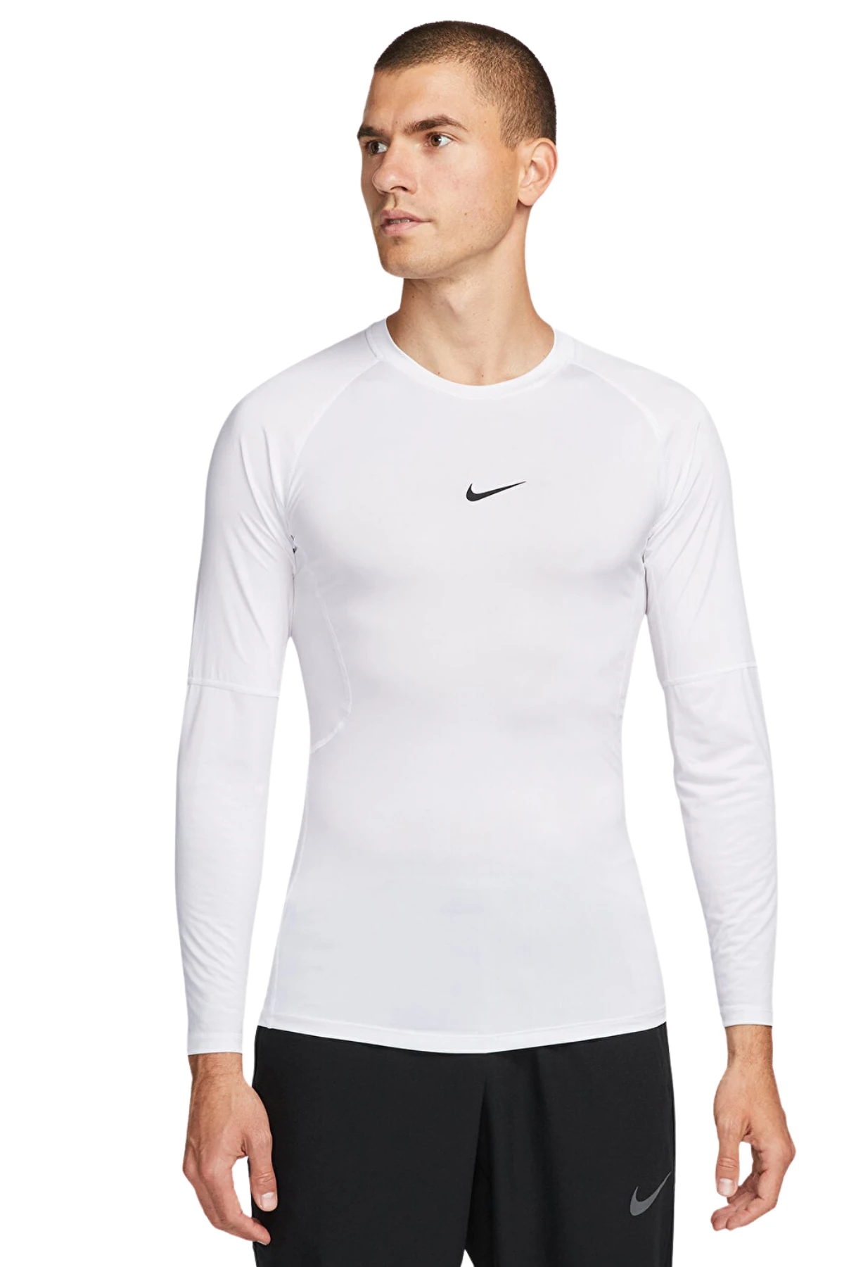 Nike Pro Dri-Fit Beyaz Erkek Uzun Kollu Antrenman Tişört FB7919-100