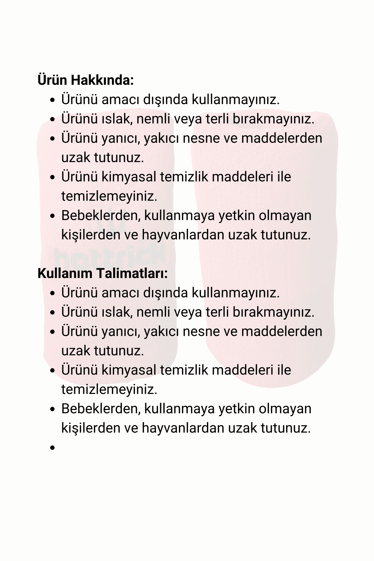 Hattrick KIRMIZI HAVLU KOL BANDI BİLEKLİK TER BANDI Blk-30
