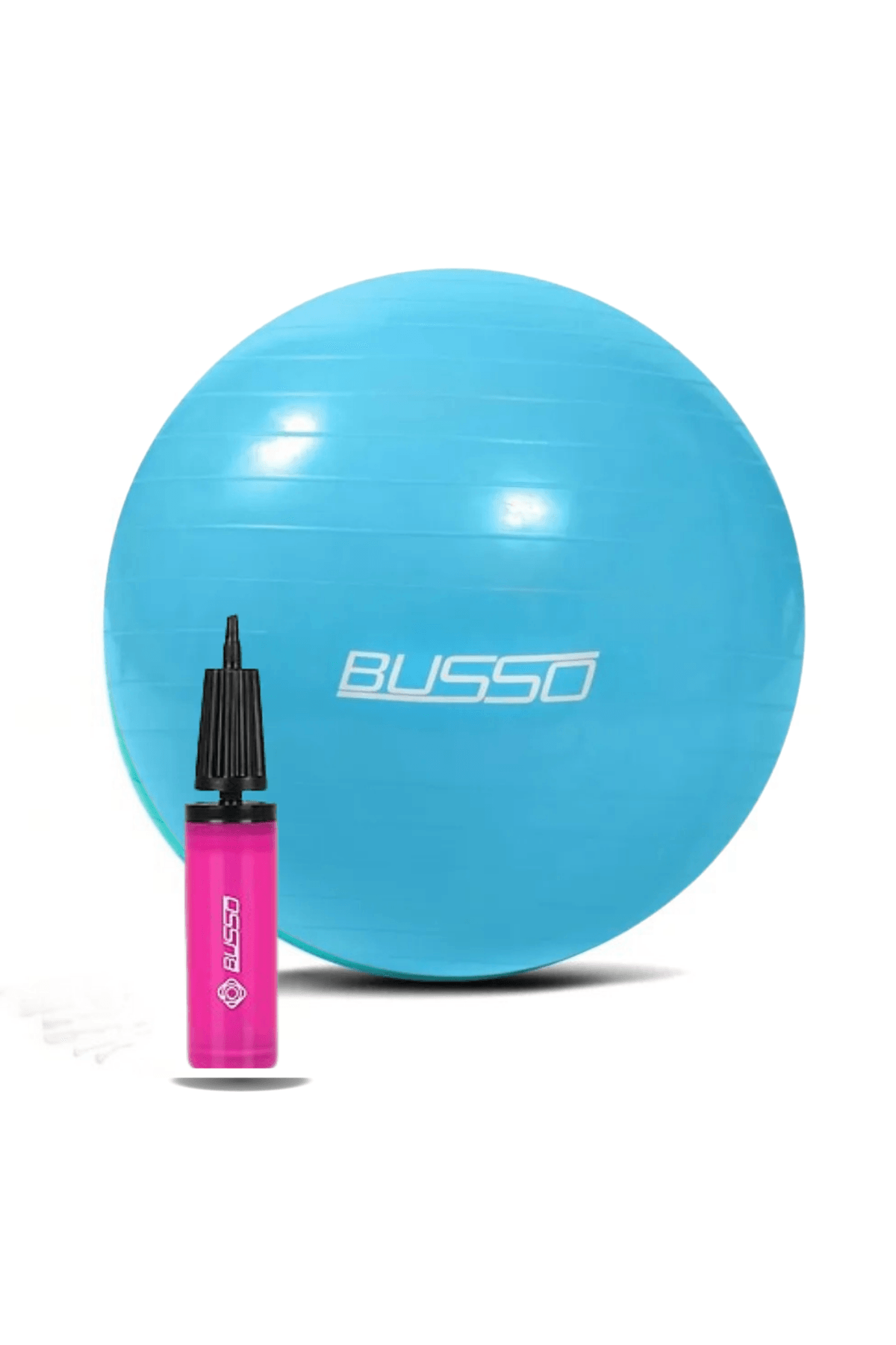 Busso Gymnastic Ball Mavi Pilates Topu + Şişirme pompası