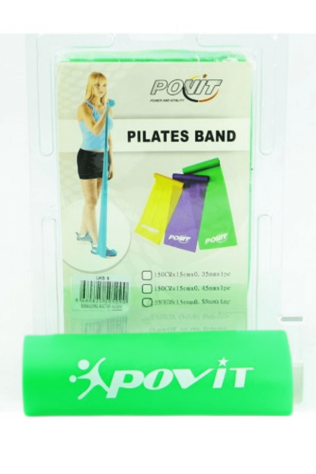 Povit Pilates Lastiği Yeşil - Sert Seviye Direnç Lastiği