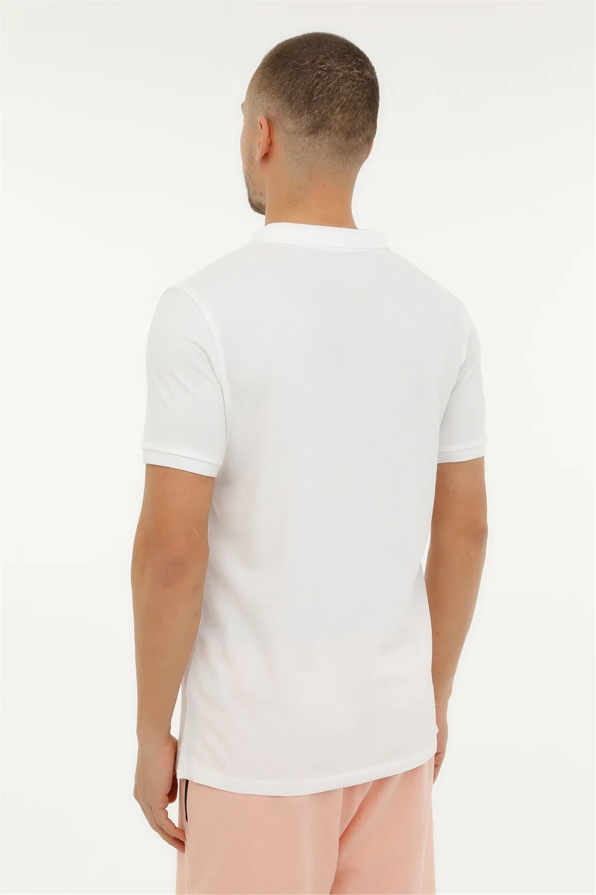 4M M-SN328 T-Shirt 4FX Beyaz Erkek Polo Tişört 101509953