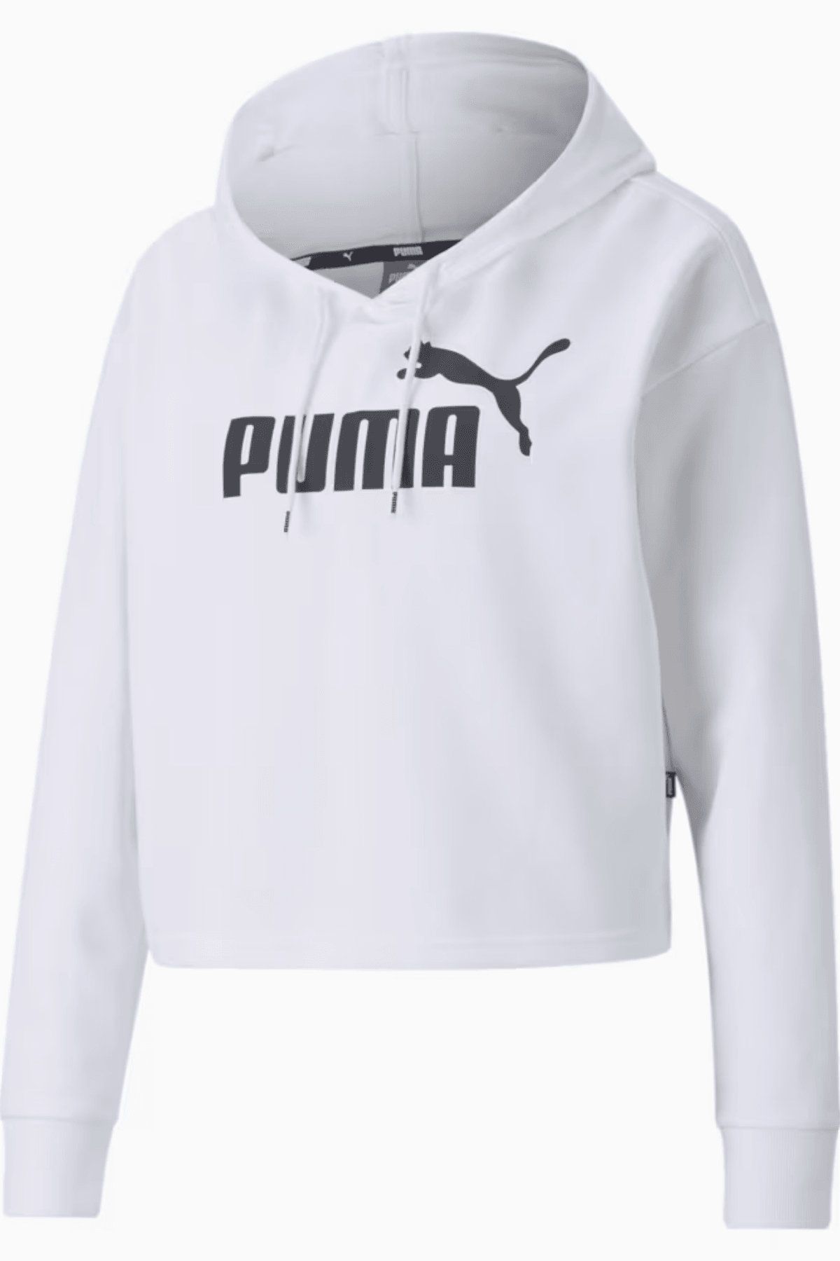 Puma Ess Cropped Logo Hoodie Tr Beyaz Kadın Sweatshirt