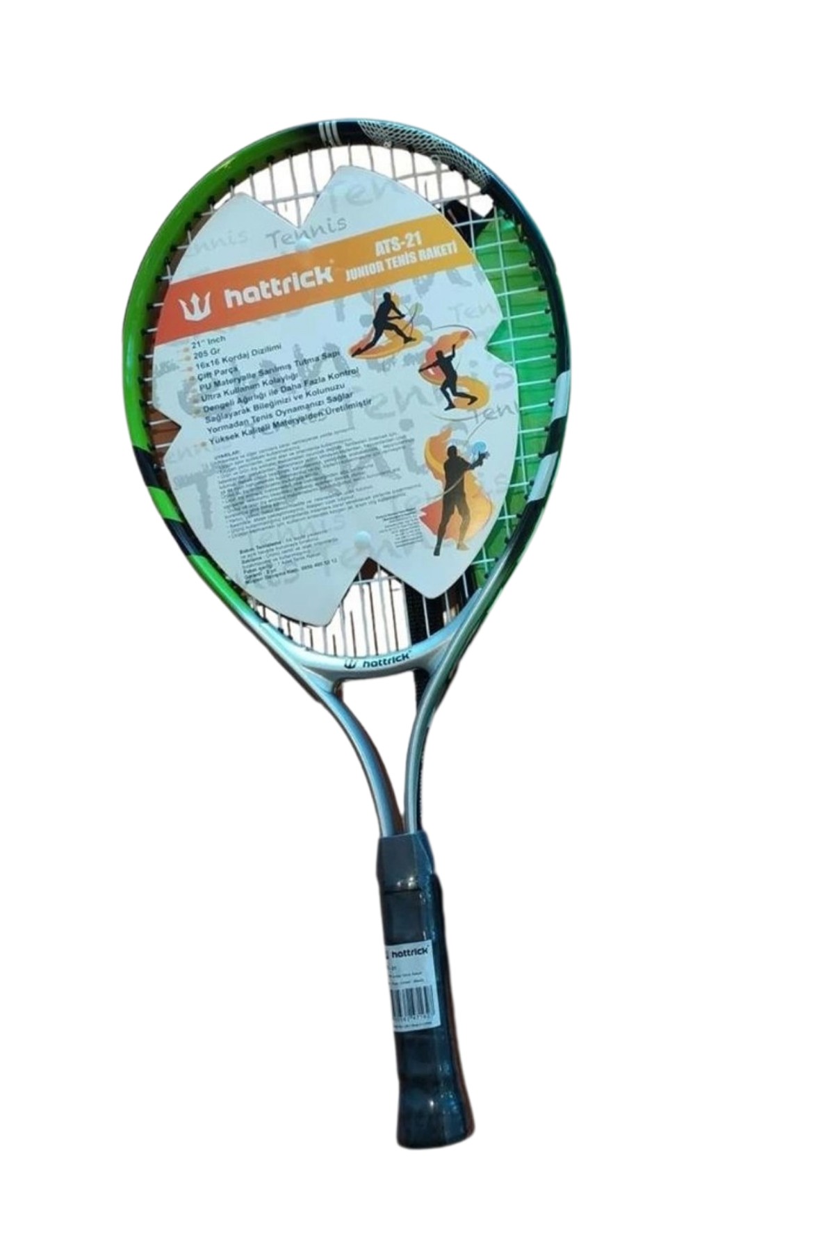 Hattrıck Junıor Yeşil Siyah 25 Inch Tenis Raketi