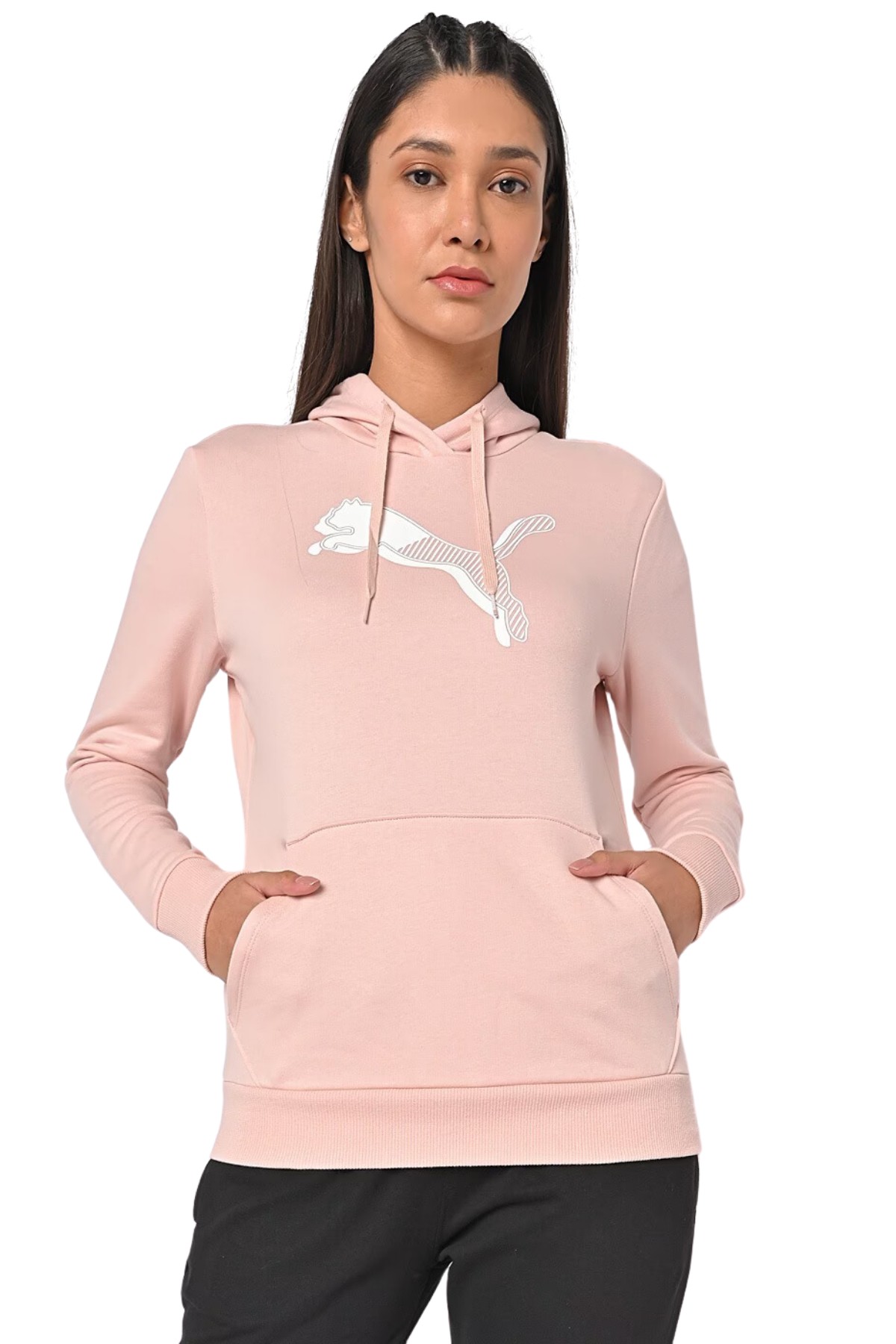 Puma Kadın Pudra Power Graphic Hood Sweatshirt