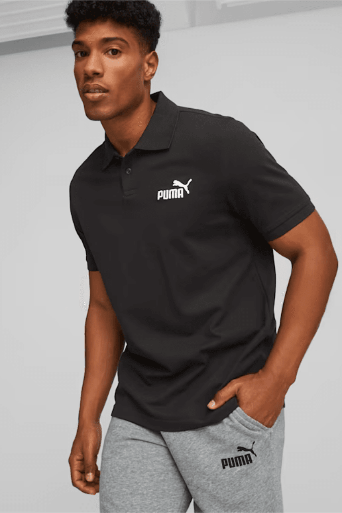 Puma Essentials Pique Siyah Erkek Polo Tişört