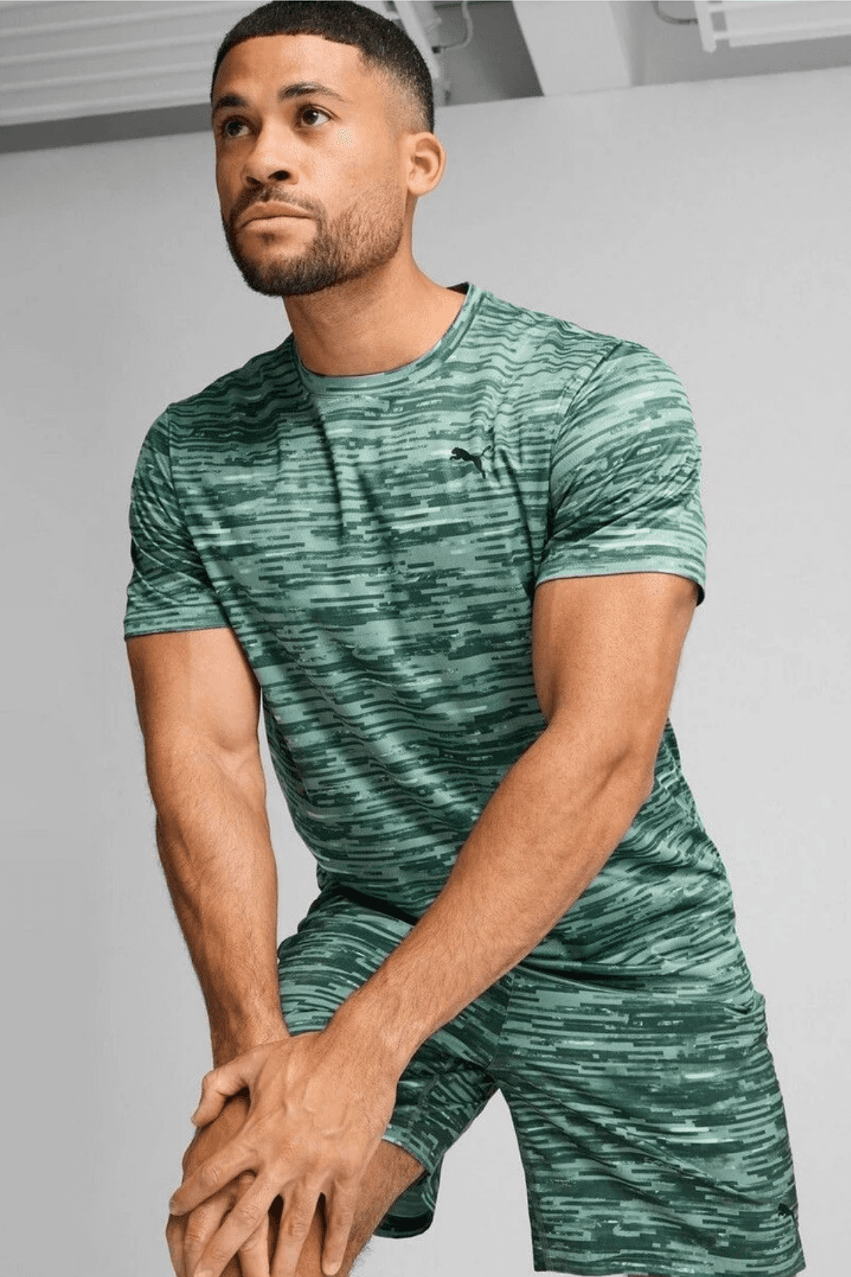 Puma Tad Essentials Aop Tee Erkek Yeşil Spor Tişört 52671830