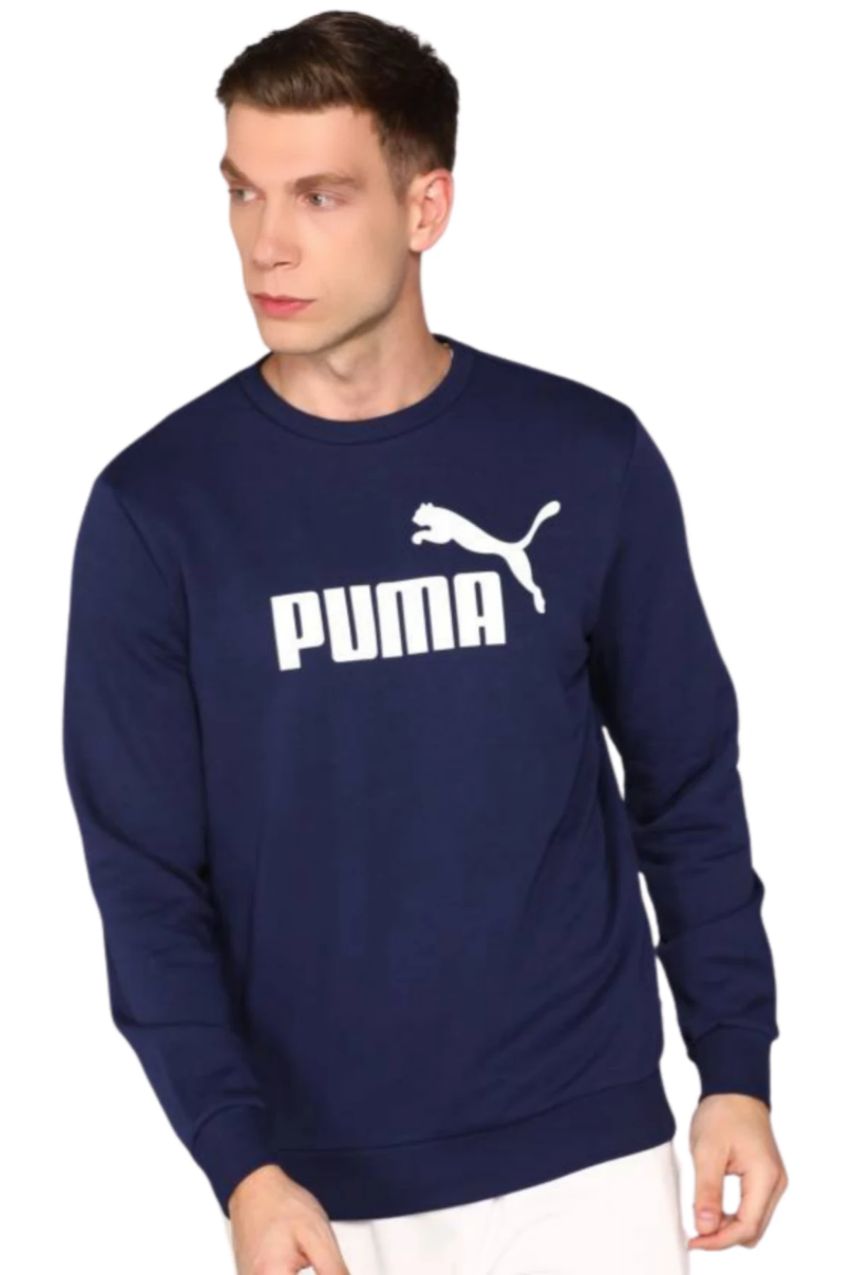 Puma Siyah ESS Big Logo Erkek Sweatshirt