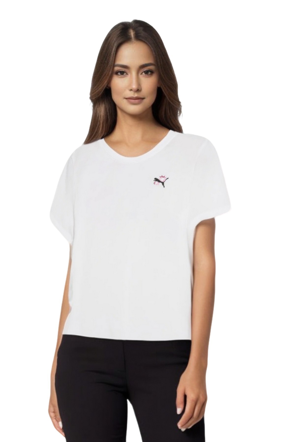 Puma Graphics Kadın Beyaz Antrenman Tişört 52655902