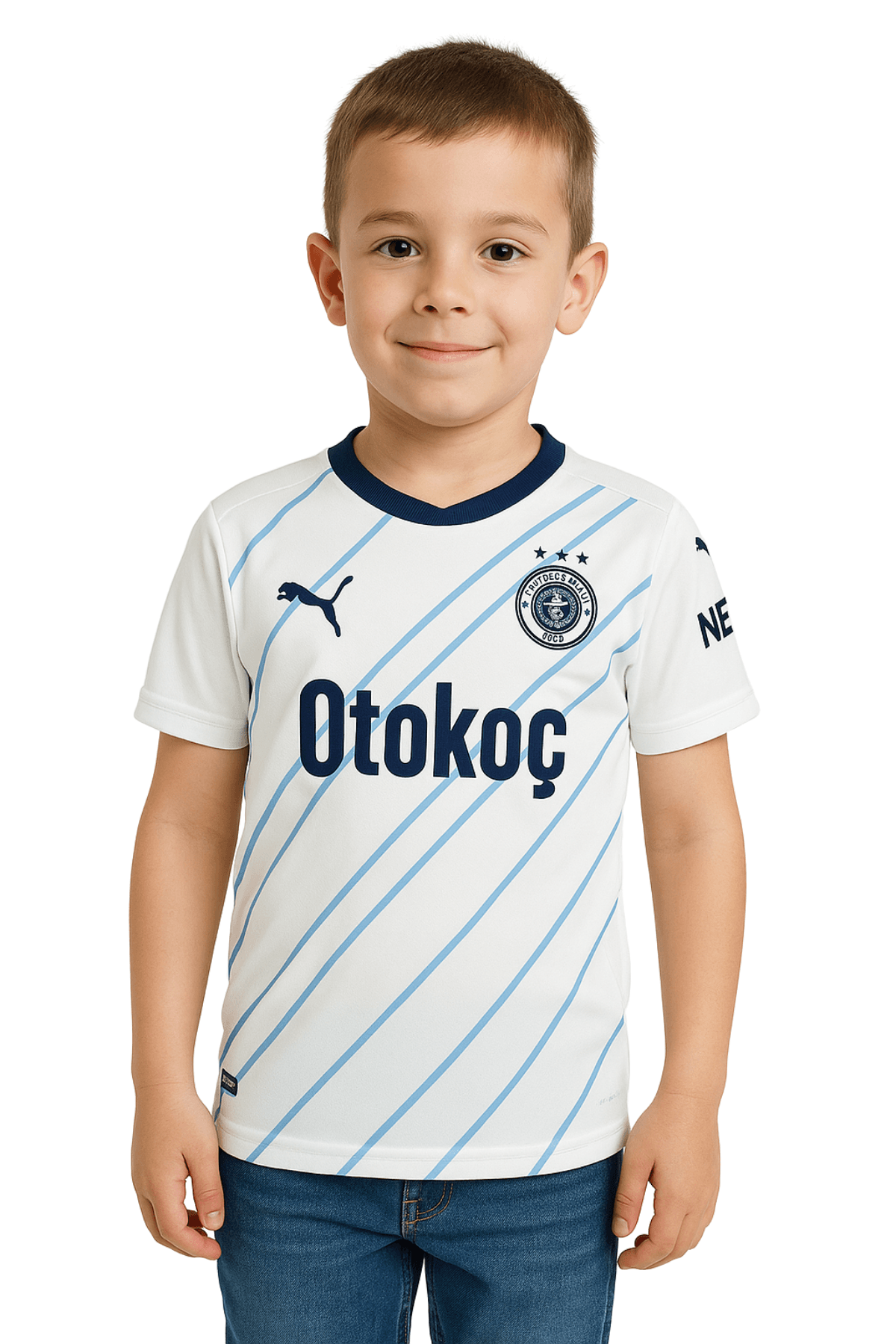 Fenerbahçe Puma 2024/25 Dış Saha Çocuk Beyaz Futbol Forması
