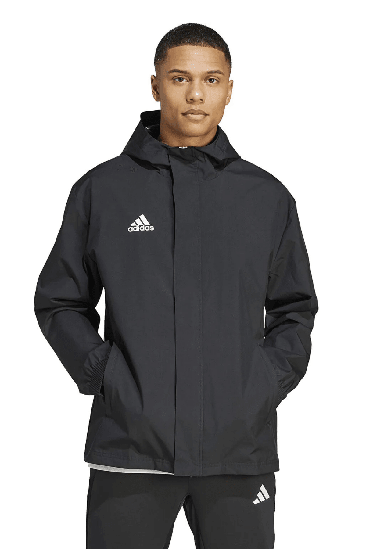 Adidas Ent22 AW Jkt Erkek Su Geçirmez Antrenman Yağmurluk – Siyah