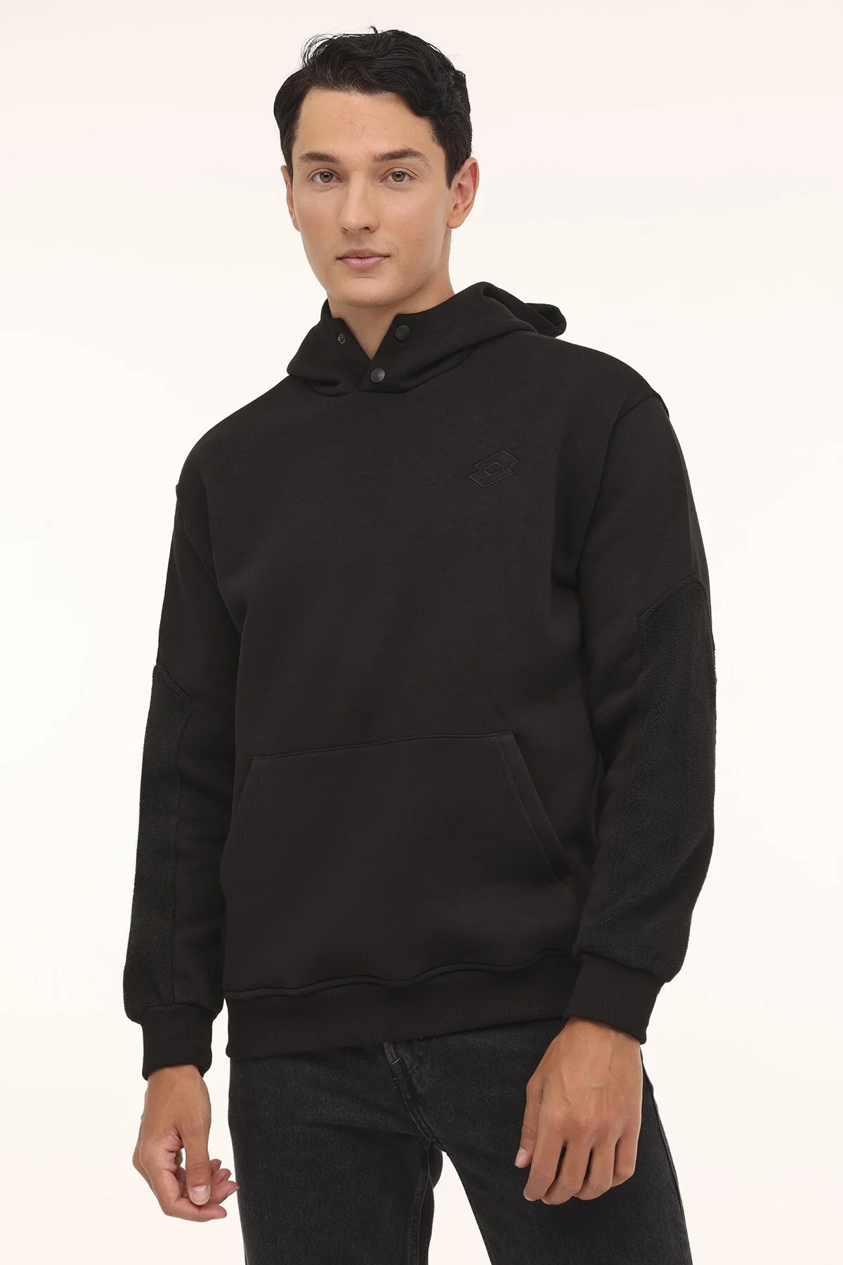 Lotto M-Angulo Hoodie 4PR Siyah Erkek Sweatshirt