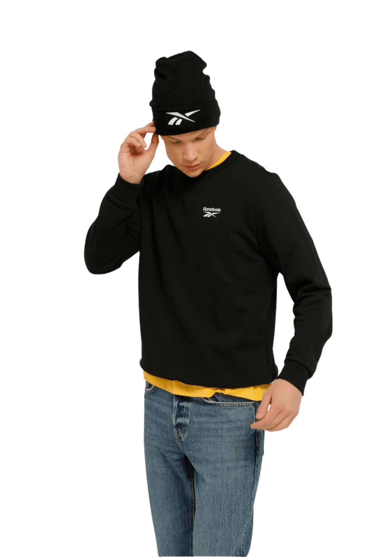 Reebok Rı Ft Left Chest Cr Erkek Siyah Sweatshirt