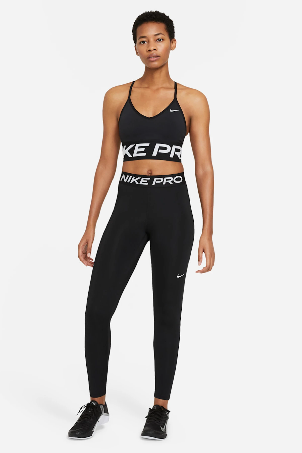 Nike Pro 365 Kadın Siyah Antrenman Taytı File Panelli CZ9779-010