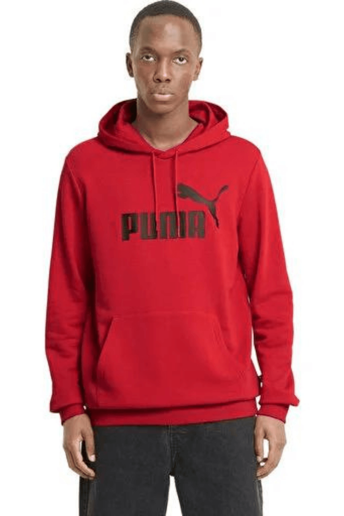 Puma Kırmızı Kapüşonlu Essentıals Bıg Logo Sweatshirt