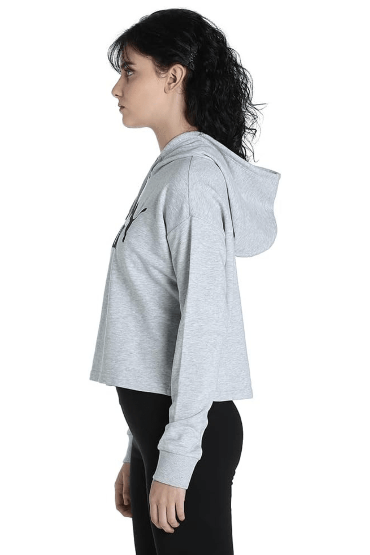 Puma Essentials Cropped Kadın Gri Sweatshirt