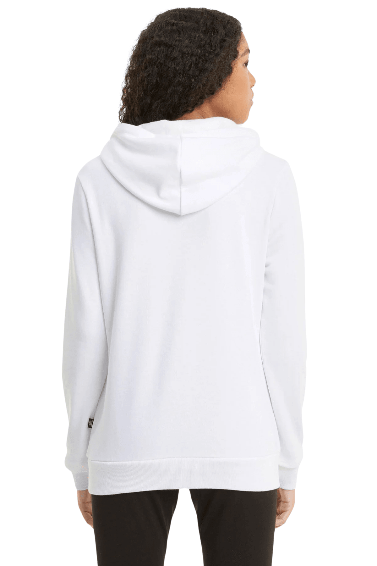 Puma Kadın Kapşonlu Ess Logo Hoodie Beyaz Siyah Sweatshirt