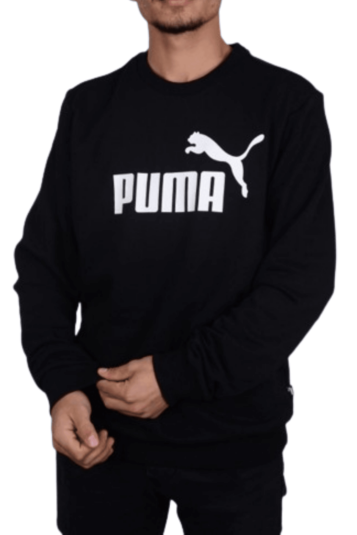 Puma Siyah ESS Big Logo Erkek Sweatshirt