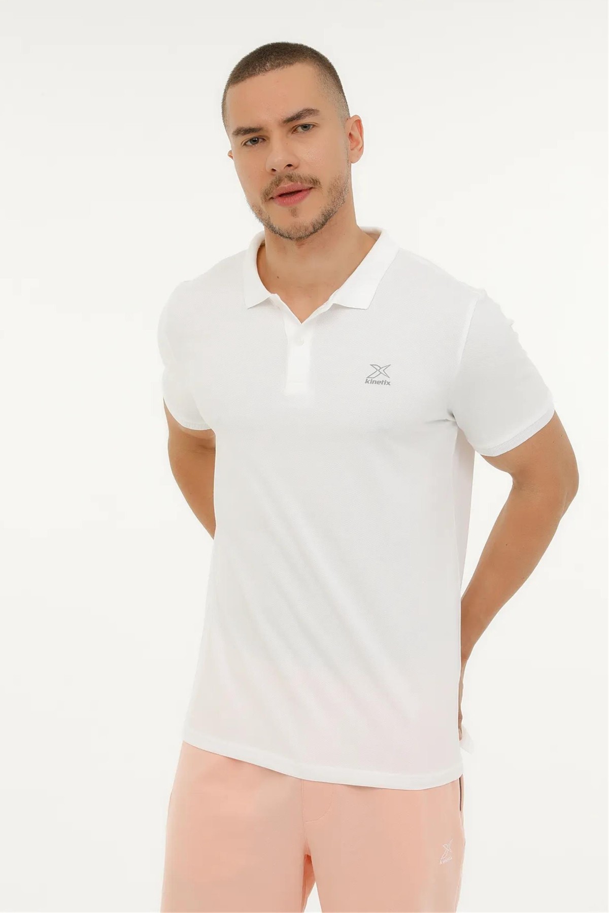 4M M-SN328 T-Shirt 4FX Beyaz Erkek Polo Tişört 101509953