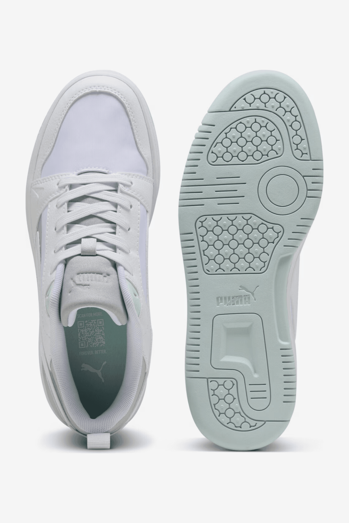 Puma Rebound V6 Low Beyaz Aqua Metal Kadın Spor Ayakkabı 40038901
