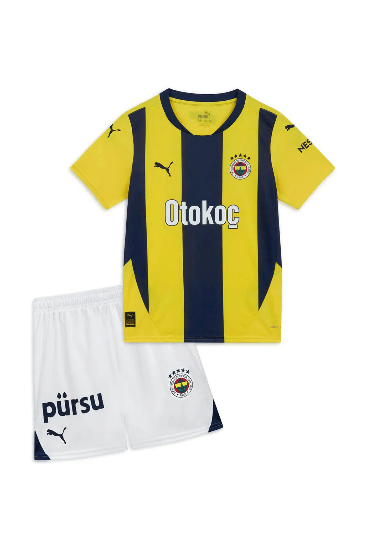 Fenerbahçe Puma 2024/25 İç Saha Çocuk Sarı Futbol Forma Takımı 77536501
