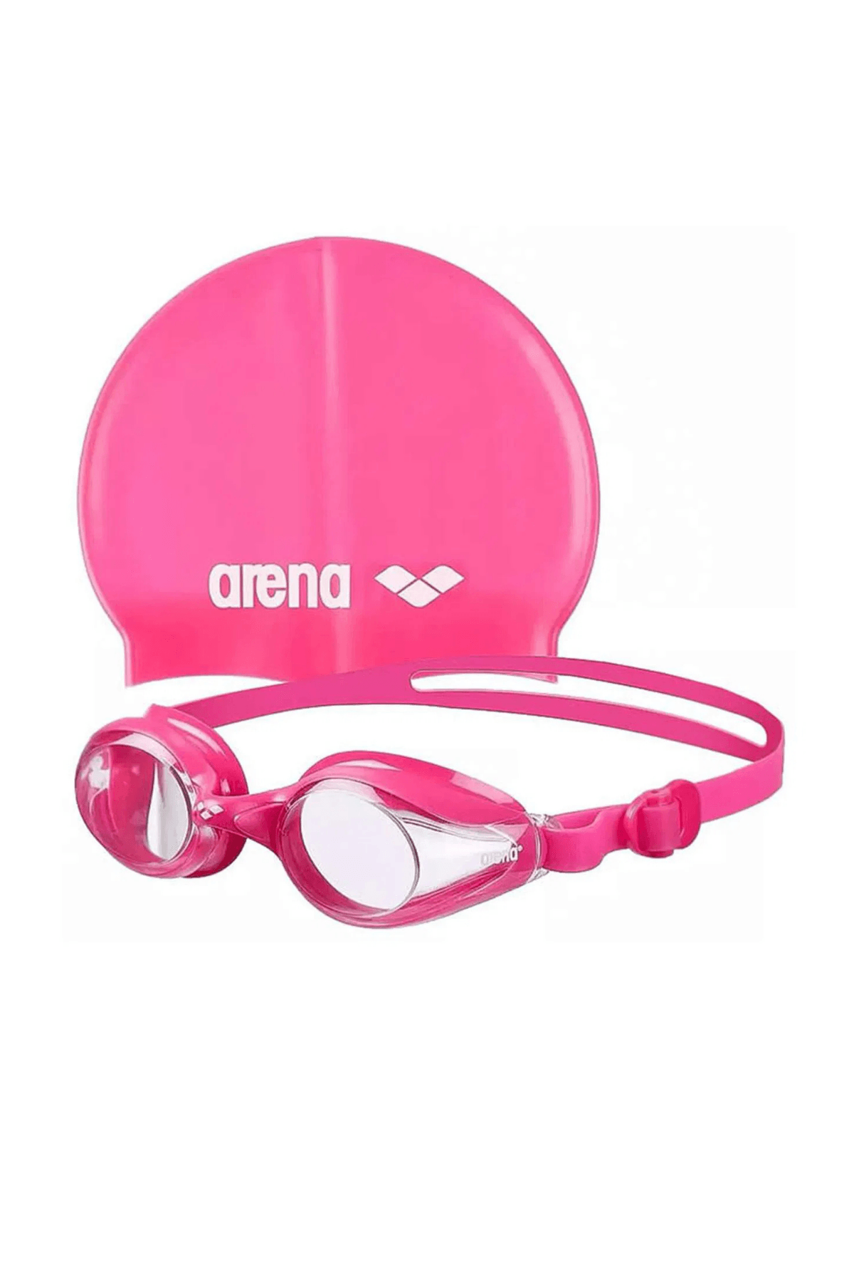 Arena Pool Jr Unisex Pembe Yüzücü Bone & Gözlük Seti