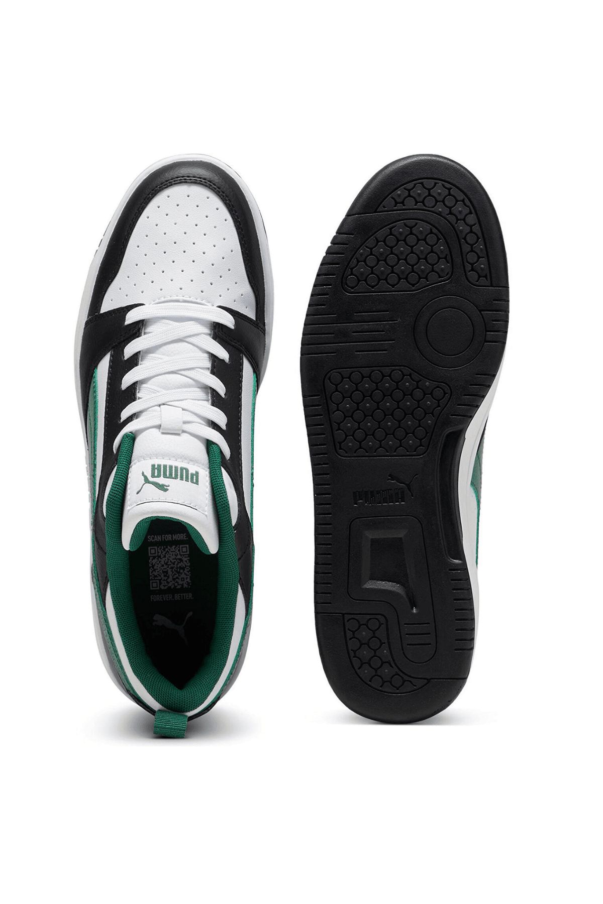 Puma Rebound V6 Low Beyaz - Yeşil Erkek Sneaker 39232834